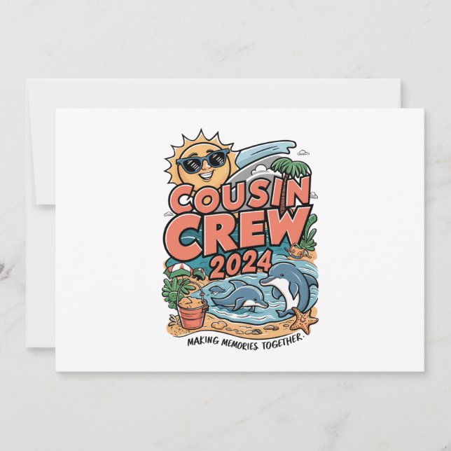 Invitación Viaje de la familia Summer Vacation Beach 2024 (Anverso)