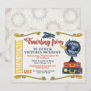 Invitación Viaje de Miss a Sra. Bridal Shower