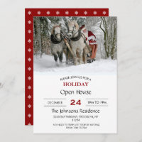 Viaje de Santa Claus en trineos de caballo