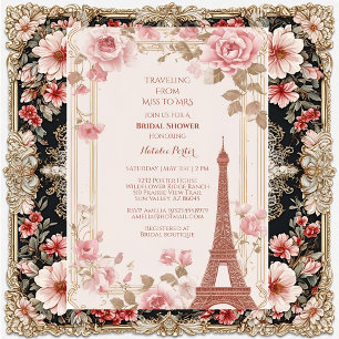 Invitación Viaje de Señorita a Señora Despedida de Soltera Pa