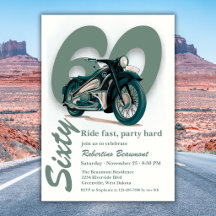 Viaje en moto clásica Cumpleaños 60 rápido