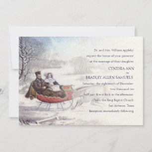 Invitación Viaje en Sleigh Wedding