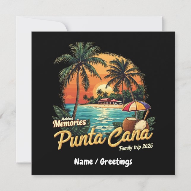 Invitación Viaje familiar Making Recuerdos Punta Cana 2025 (Anverso)