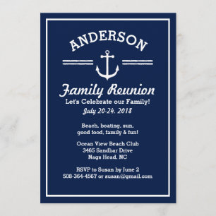 Invitación Viaje náutico de la reunión de familia de la casa