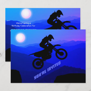 Invitación Viaje nocturno en bicicleta de tierra llena Moon M