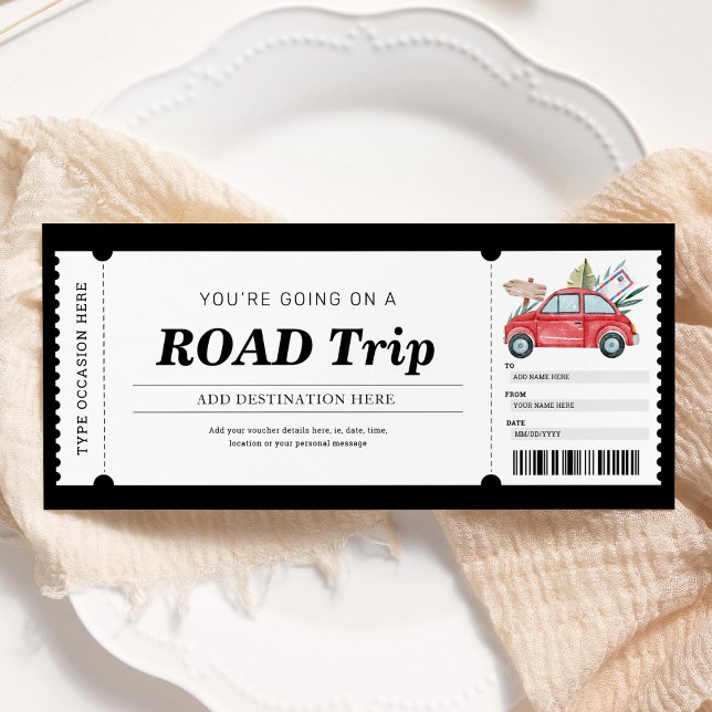 Invitación Viaje por carretera con cupón de viaje (Subido por el creador)