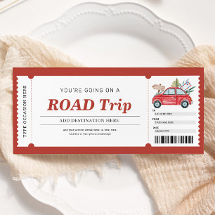 Invitación Viaje por carretera Viaje con cupón de viaje de re