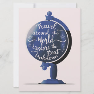 Invitación Viaje por el mundo para explorar lo mejor de lo de