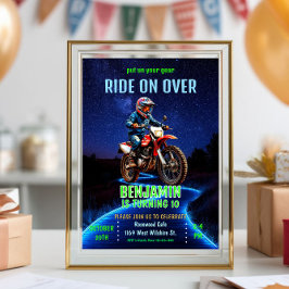 Invitación Viaje sobre - Motocross/tema de motocicleta Cumple
