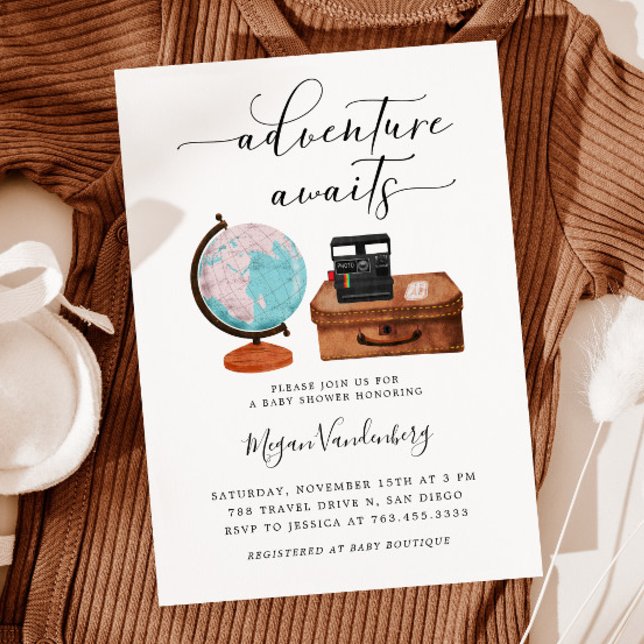 Invitación Viajes a la aventura de Baby Shower (Subido por el creador)