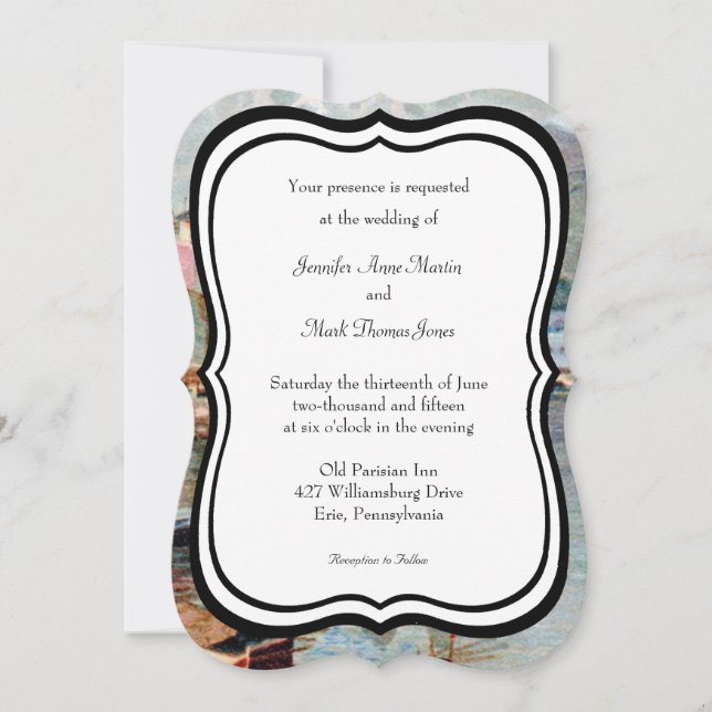Invitación Viajes de época Boda de la Riviera Francesa de 192 (Anverso)