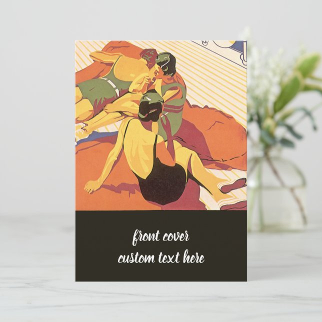 Invitación Viajes de época, Fiesta de viaje de barco de cruce (Anverso de pie)