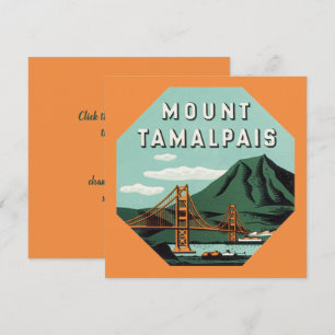 Invitación Viajes de época, montaña Tamalpais o tren de monta