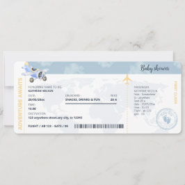 Invitación Viajes de pases de abordaje Género Baby Shower neu
