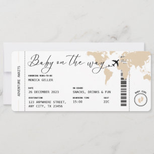 Invitación Viajes de pases de abordaje Género Baby Shower neu