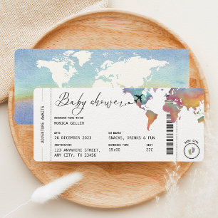 Invitación Viajes de pases de abordaje Género Baby Shower neu