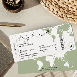 Invitación Viajes de pases de abordaje Género Baby Shower neu