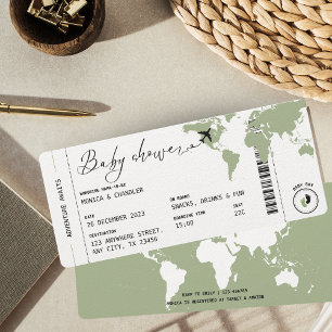 Invitación Viajes de pases de abordaje Género Baby Shower neu