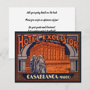 Invitación Viajes de vintage, Casablanca en Marruecos, África
