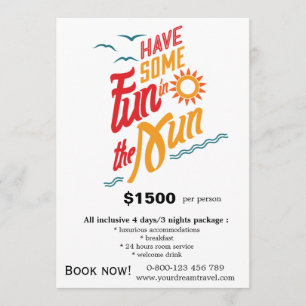 Invitación Viajes turísticos