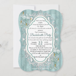 Invitación Vías verdes de seda y flores flamencos