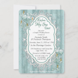 Invitación Vías verdes de seda y flores flamencos