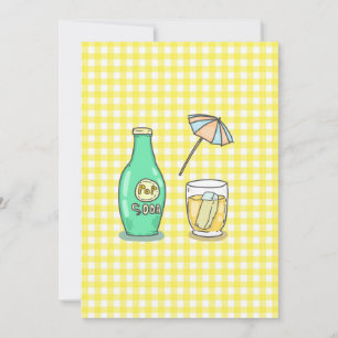Invitación Vibes de soda pop de verano - bebida Personalizado