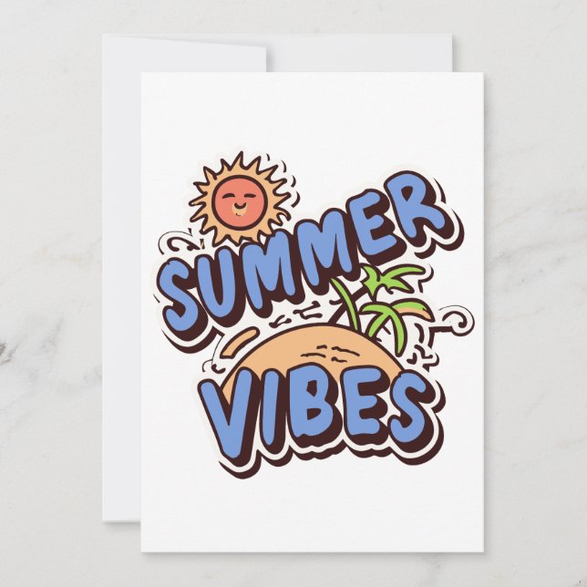 Invitación Vibes de verano (Anverso)