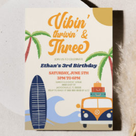 Invitación Vibes' Thrivin' y tres Fiestas del tercer cumpleañ