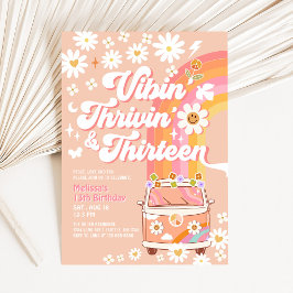 Invitación Vibin' Thrivin' y trece cumpleaños genial 13