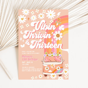 Invitación Vibin' Thrivin' y Trece Cumpleaños Genial 13