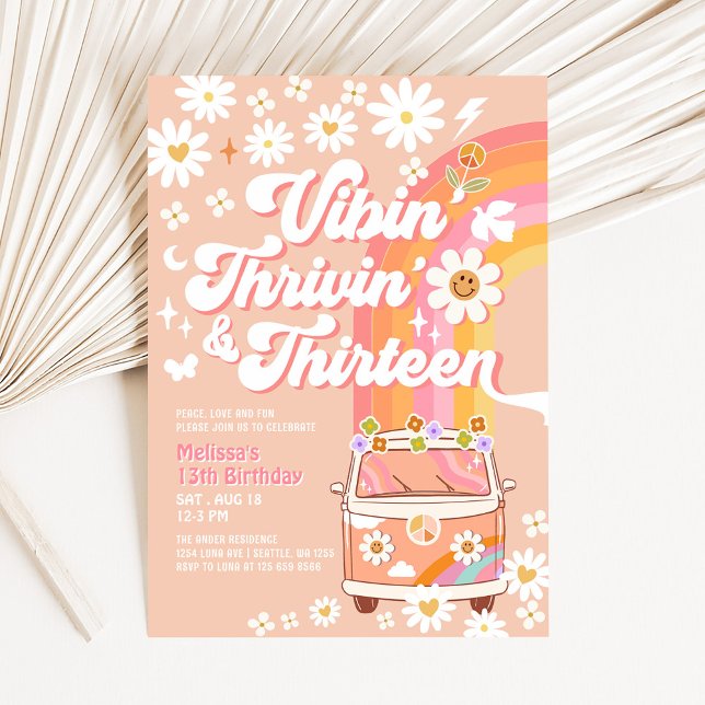 Invitación Vibin' Thrivin' y trece cumpleaños genial 13 (Subido por el creador)