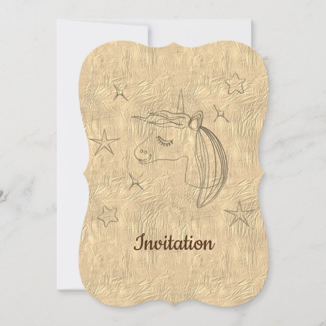 Invitación Vibra de temporada de vacaciones dorada (Anverso)