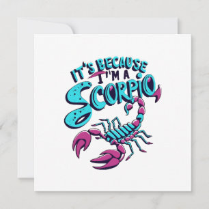 Invitación Vibraciones Astrológicas de Escorpio Vintage Signo