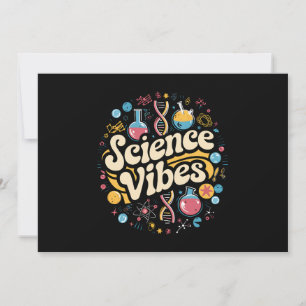 Invitación Vibraciones Científicas Groovy Primer Día de Regre