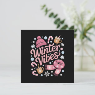 Invitación Vibraciones de Invierno Temporada Clima Frío Hola