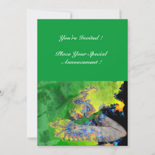 Invitación VIBRACIONES DE MATERIA , amarillo verde negro