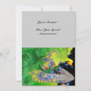 Invitación VIBRACIONES DE MATERIA , gris negro verde