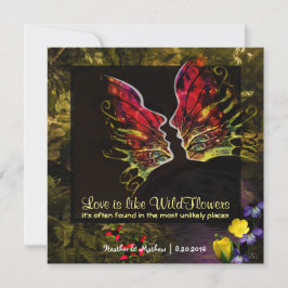 Invitación Vibrancia abstracta de flor silvestre