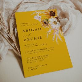 Invitación Vibrant Bold Sunshine Sunflowers Floral Wedding