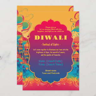 Invitación Vibrant Diwali Harmon