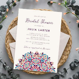 Invitación Vibrant Floral Delight Mandala Bridal Shower