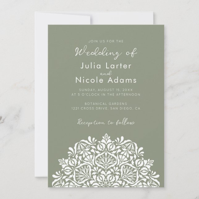 Invitación Vibrant Floral Fragrance Delight Mandala Wedding (Anverso)