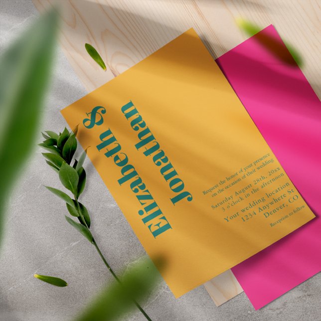 Invitación Vibrant Sunrise Minimalist Mix & Match Wedding (Subido por el creador)