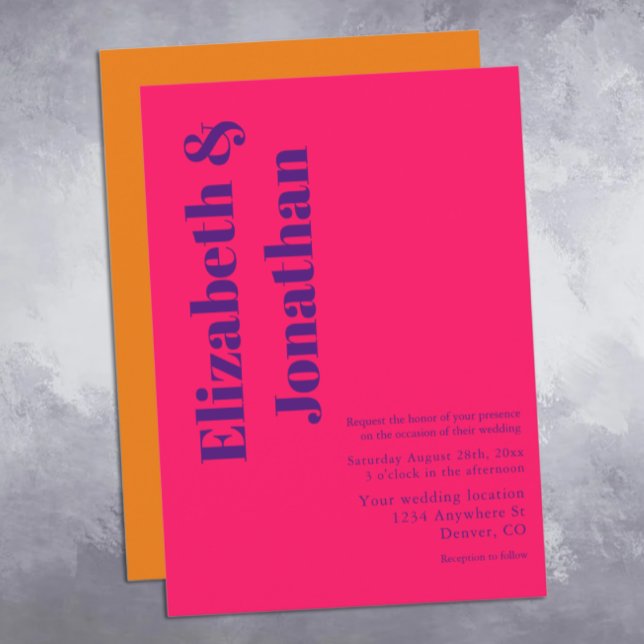 Invitación Vibrant Sunrise Minimalist Mix & Match Wedding (Subido por el creador)