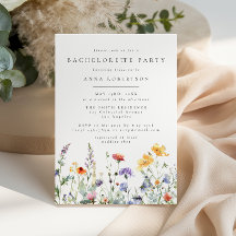 Vibrant Watercolor Floral Bachelorette Party
