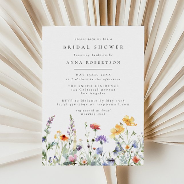 Invitación Vibrant Watercolor Floral Bridal Shower Invitation (Subido por el creador)