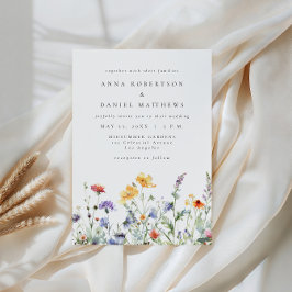 Invitación Vibrant Watercolor Floral Wedding Invitation