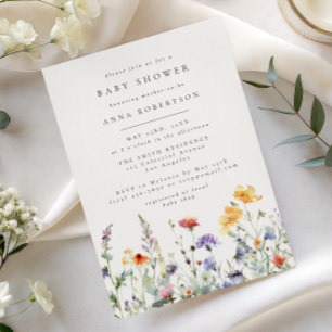 Invitación vibrante acolorada de acuarela floral p