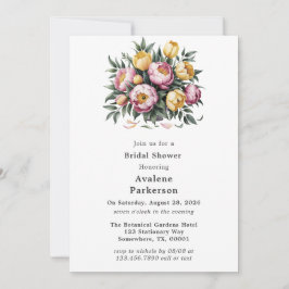 Invitación Vibrante Armonía Floral Ducha Bridal